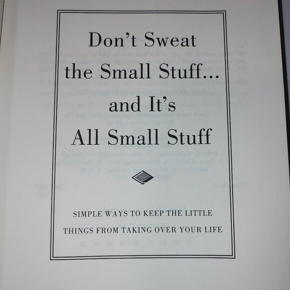 2 Self Help Books "Don't Sweat Small Stuff & Chicken Soup for the Soul" PB-Good - Picture 9 of 15